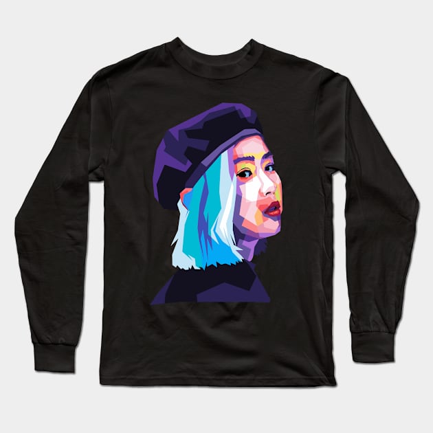 Itzy ryujin portrait Long Sleeve T-Shirt by Danwpap2